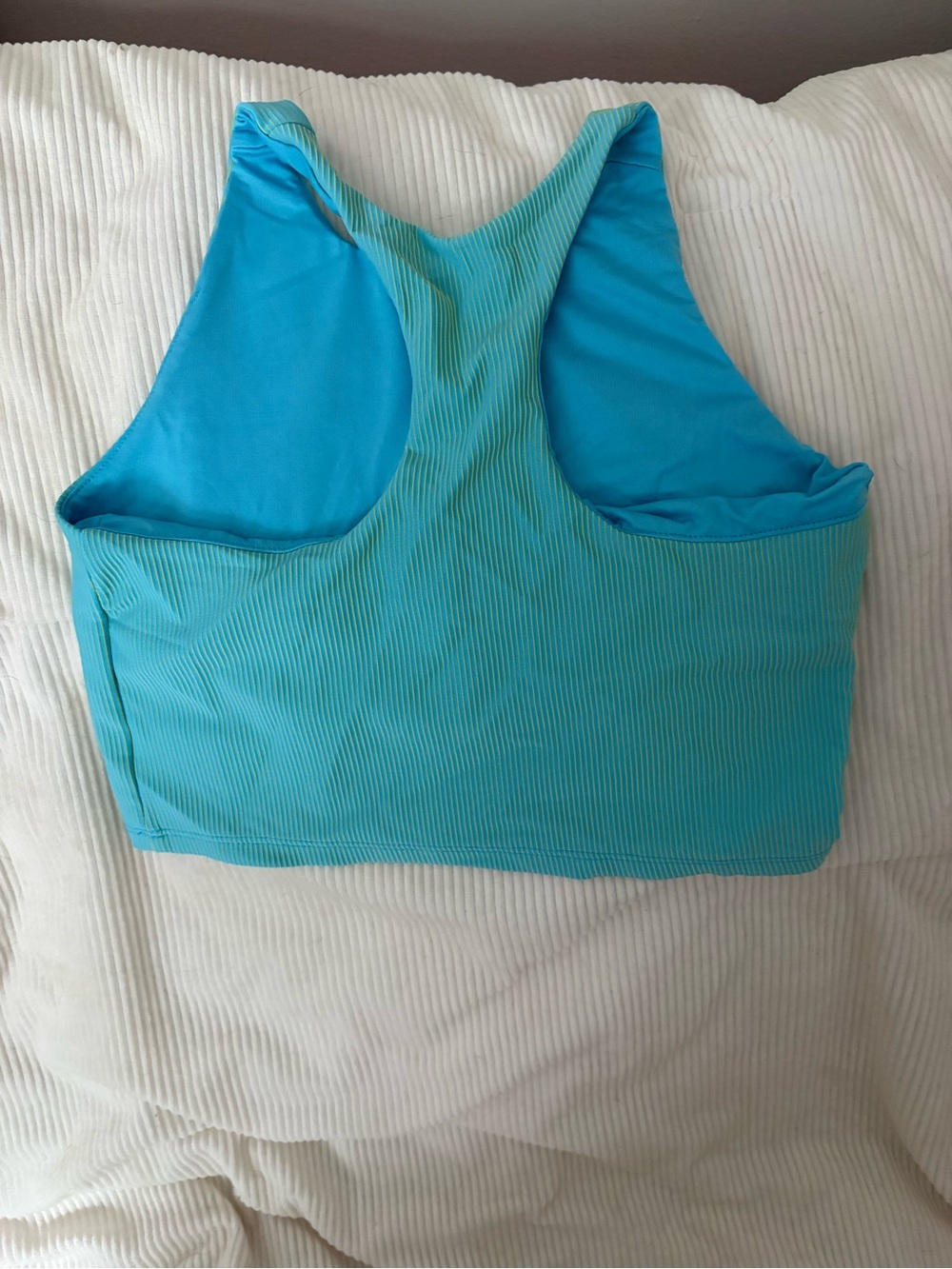 Old Navy Ribbed Racerback Sports Bralette - Aqua Blue